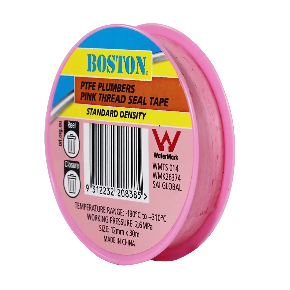 Standard Density Pink Thread Seal Tape 12mm x 30m
