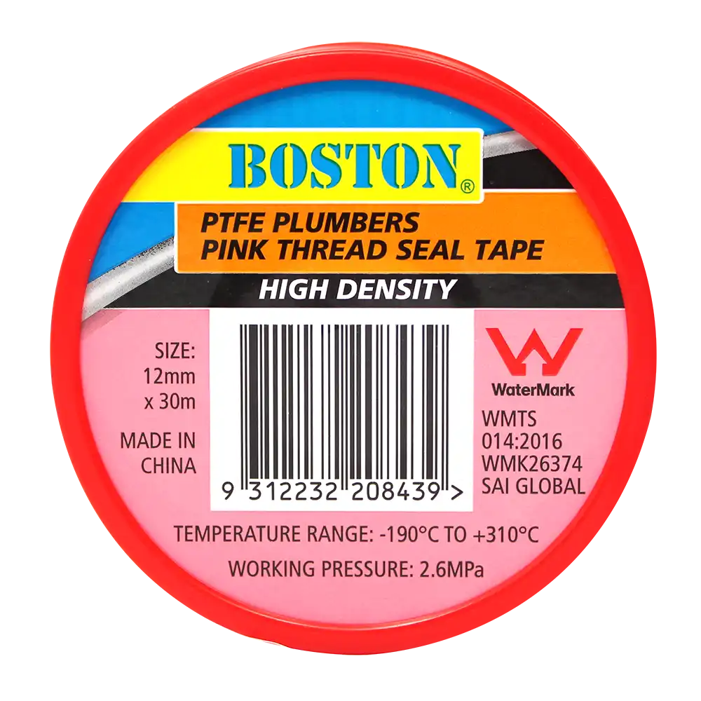 High Density Pink Thread Seal Tape 12mm x 30m