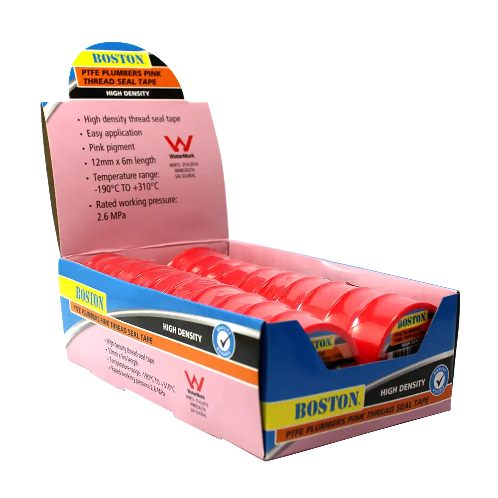 High Density Pink Thread Seal Tape 12mm x 6m