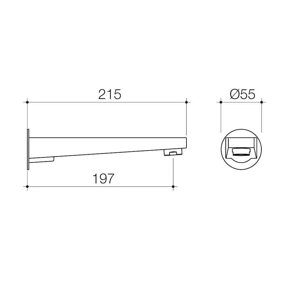 Vivas Basin/bath Outlet 215 Mm Chrome