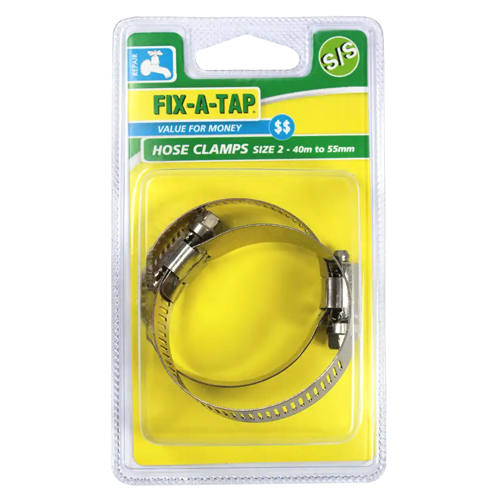 Hose Clamp – Stainless Steel No. 2 (40-55mm) Pack of 2