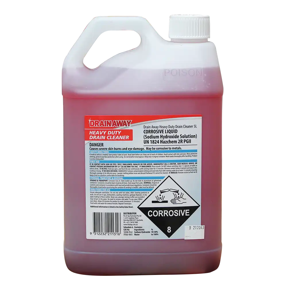 Drain Away Heavy Duty Caustic Drain Cleaner 5L