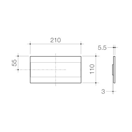 Invisi Series II® Blank Access Panel - Chrome