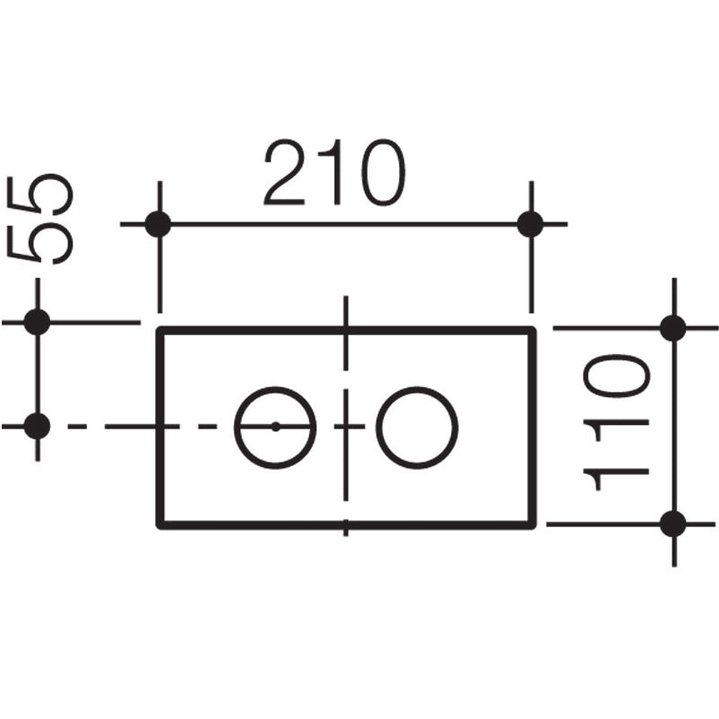 Elvire Invisi Series II ® Round Dual Flush Plate & Buttons - Tasmanian Blackwood