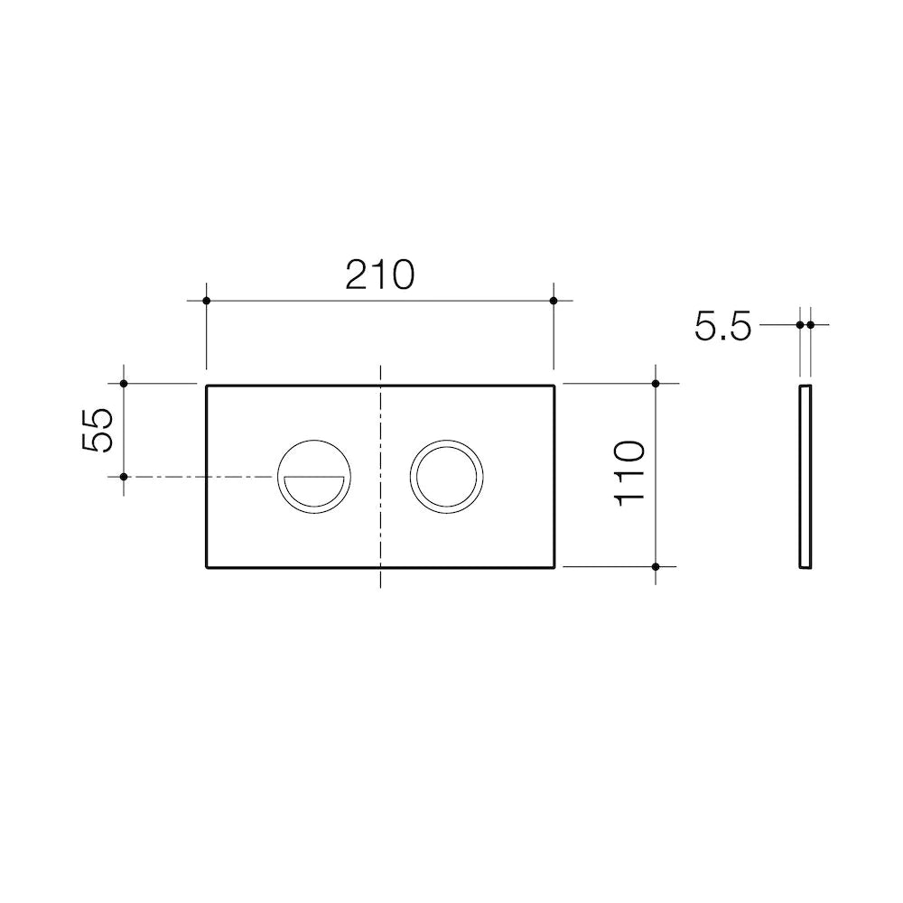 Invisi Series II® Round Dual Flush Plate & Buttons (Metal) Gold