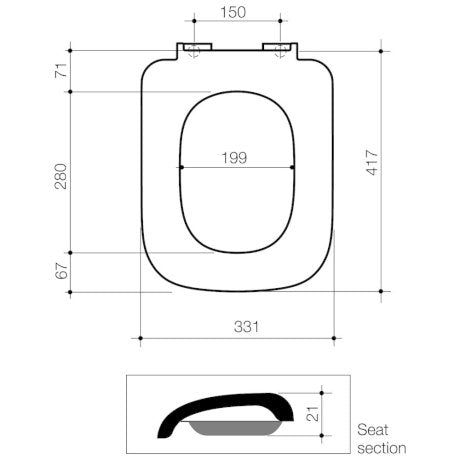 Cube Soft Close Seat with Germgard®