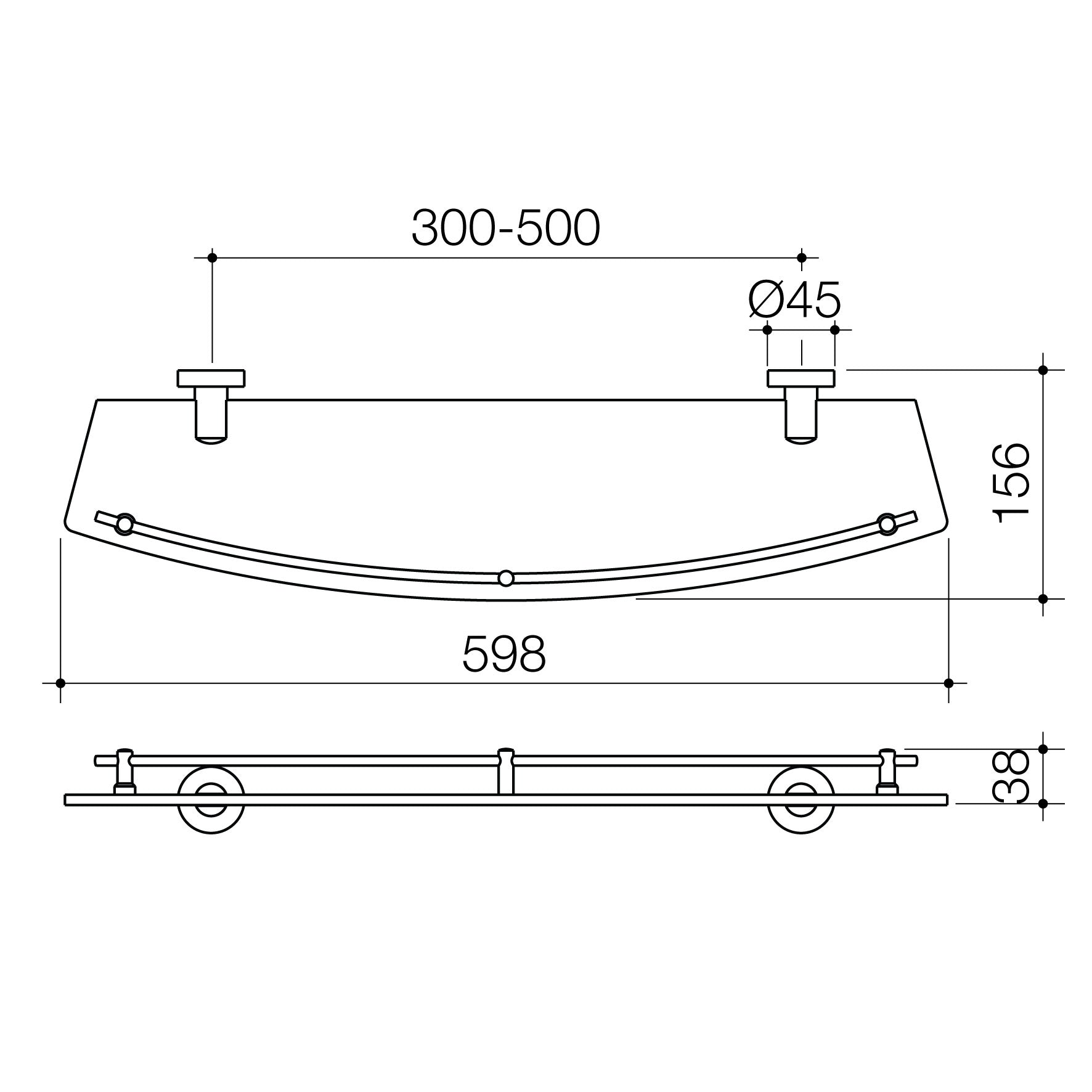 Cosmo Glass Shelf - Single
