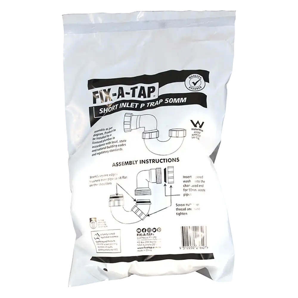 Short Inlet P Trap 50mm