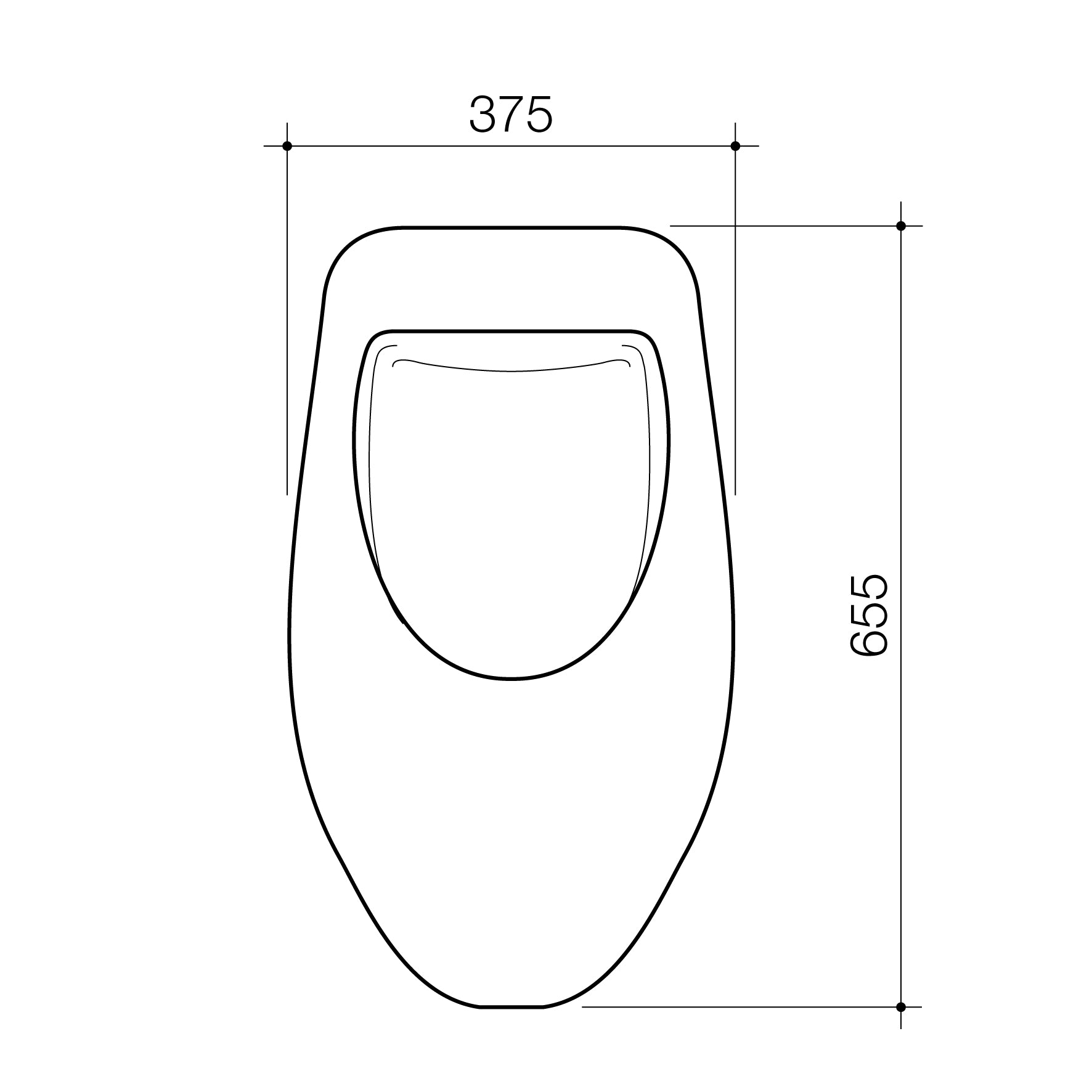 Integra Back Inlet Urinal