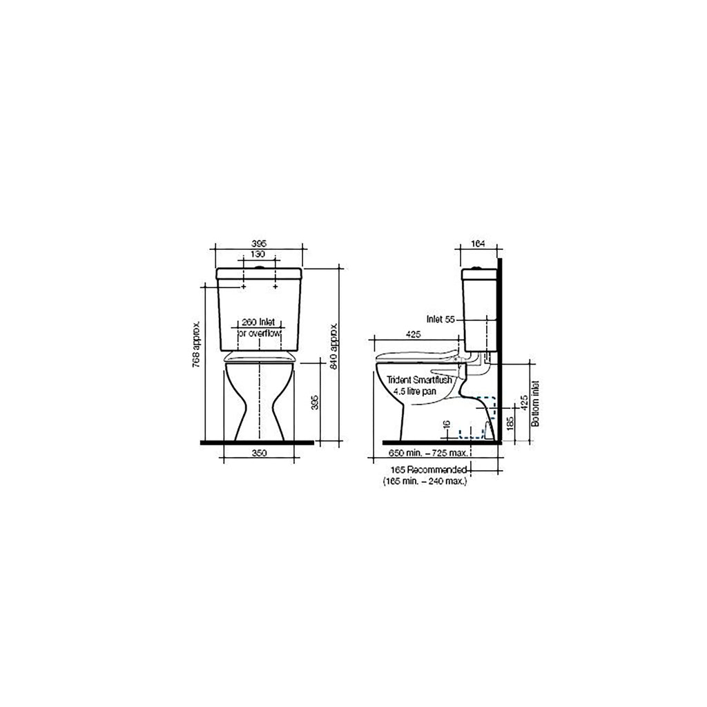 Profile Connector Bottom Inlet Cistern