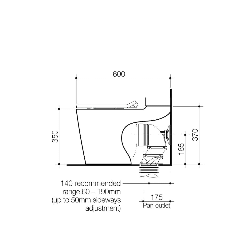 Liano Junior Cleanflush® Rimless Wall Faced Pan