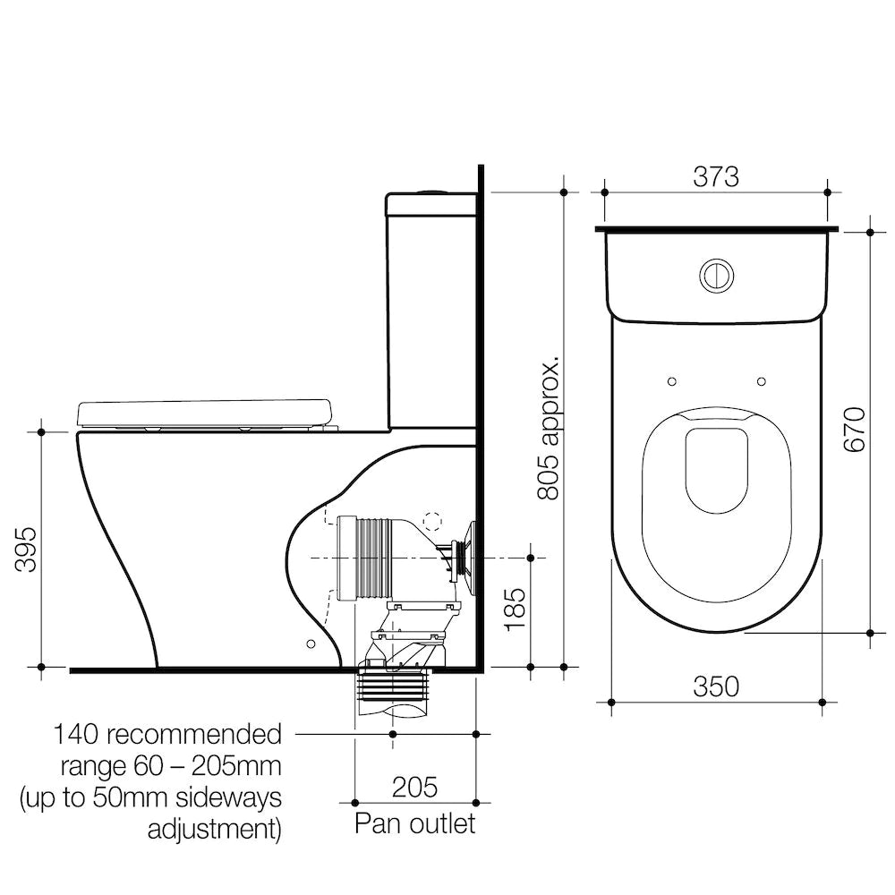 Luna Cleanflush® Wall Faced 4S BI Suite