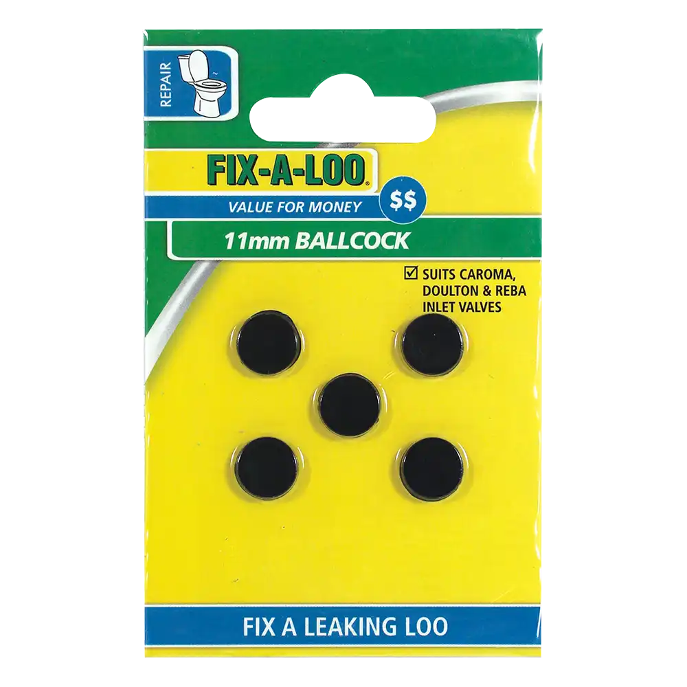 Ballcock Washer – Suits Caroma, Doulton & Reba Inlet Valves 11mm Pack of 5