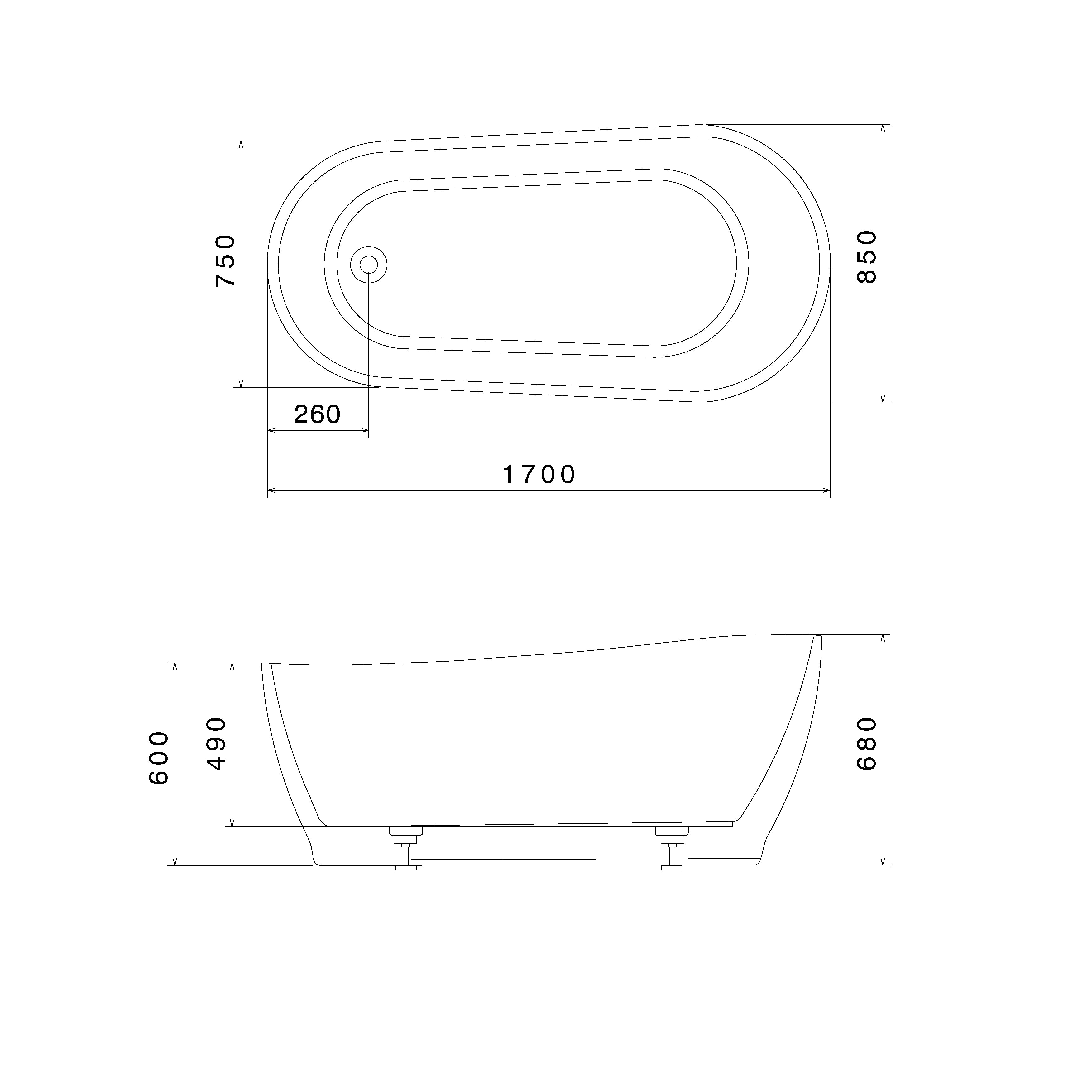 Blanc 1700 Freestanding Bath