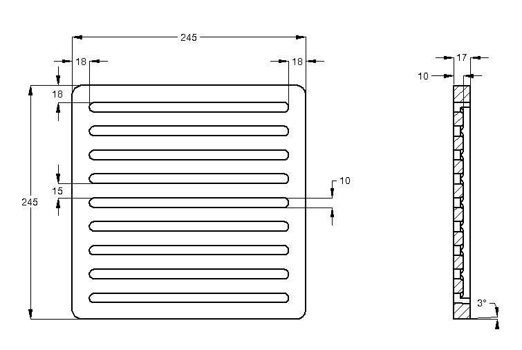CI Grate for Floor Waste Box 240x240
