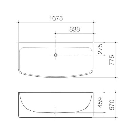 Urbane Back-To-Wall Bath