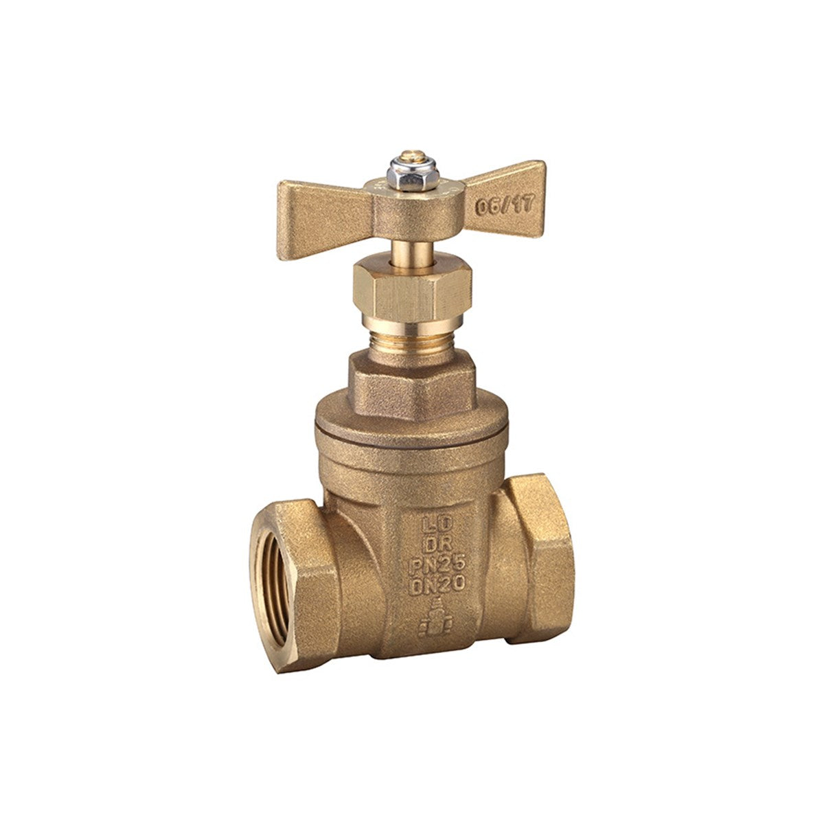 WaterMark Gate Valve - Brass, T Brass Handle, 15mm to 100mm, Lead Free