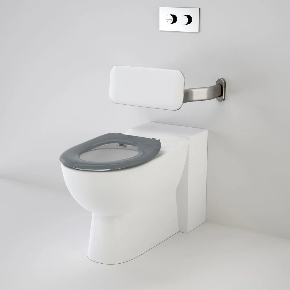 Leda Care Invisi Series II® Wall Faced Suite with Backrest and Caravelle Care Single Flap Seat - Anthracite Grey