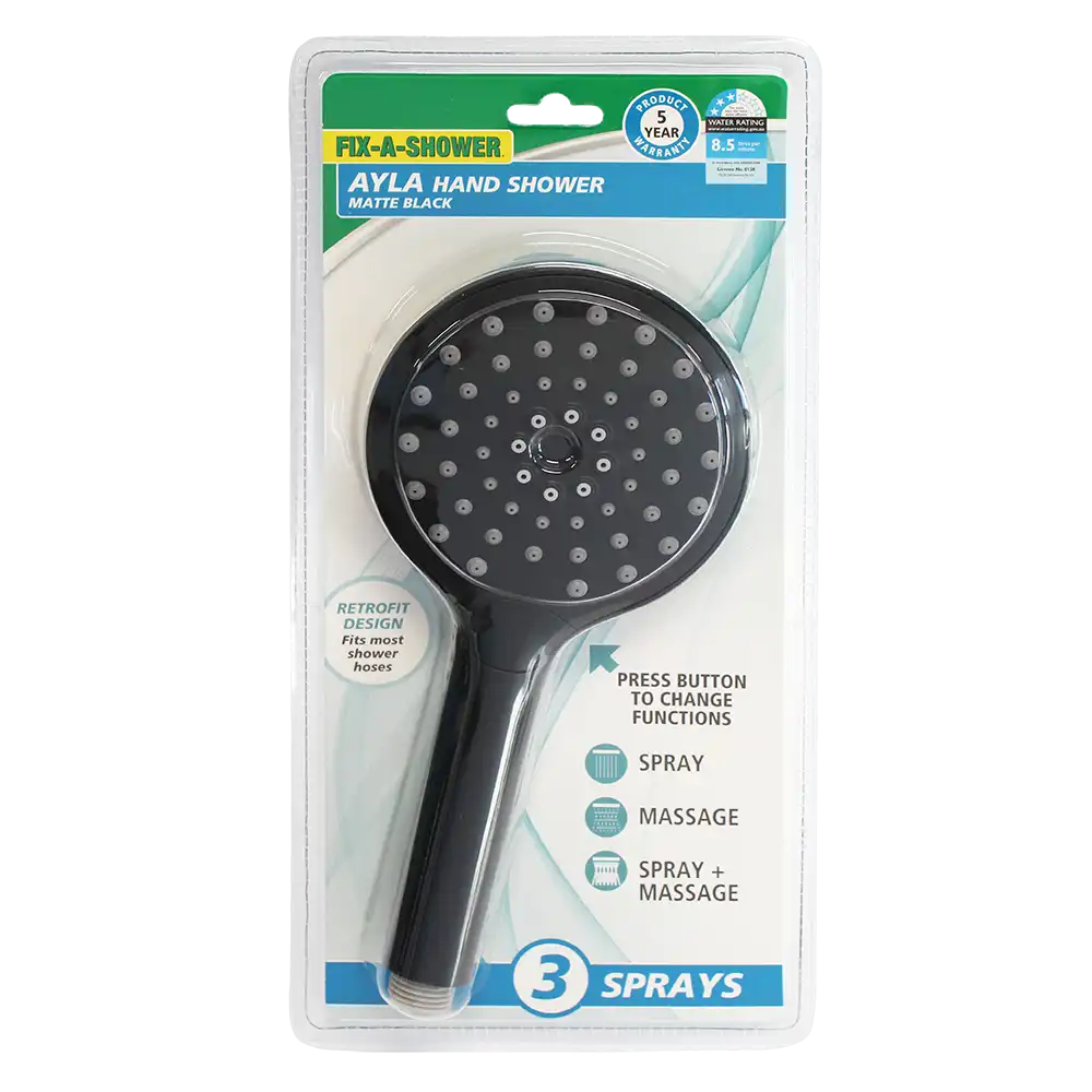 Ayla Hand Shower Piece – Matte Black