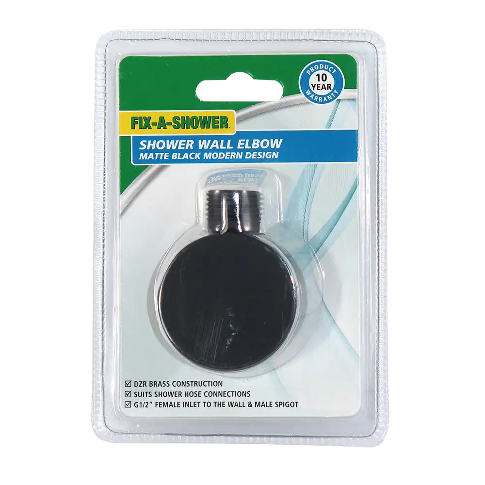 Shower Wall Elbow – Matte Black