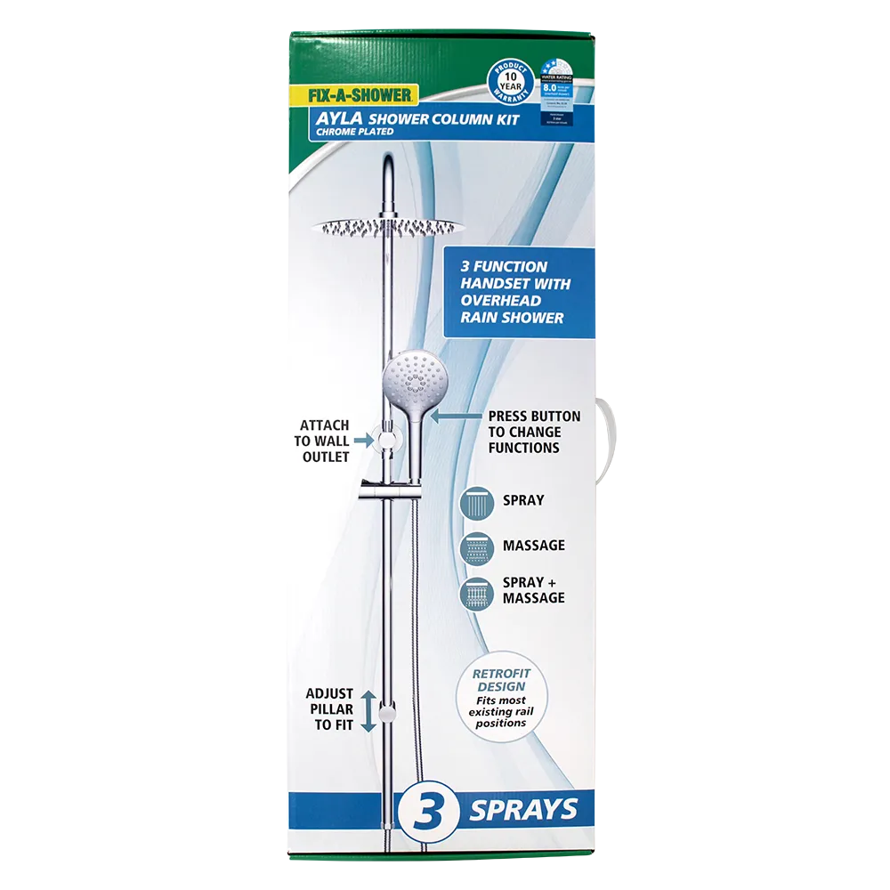 Ayla Shower Column Kit – Chrome Plated