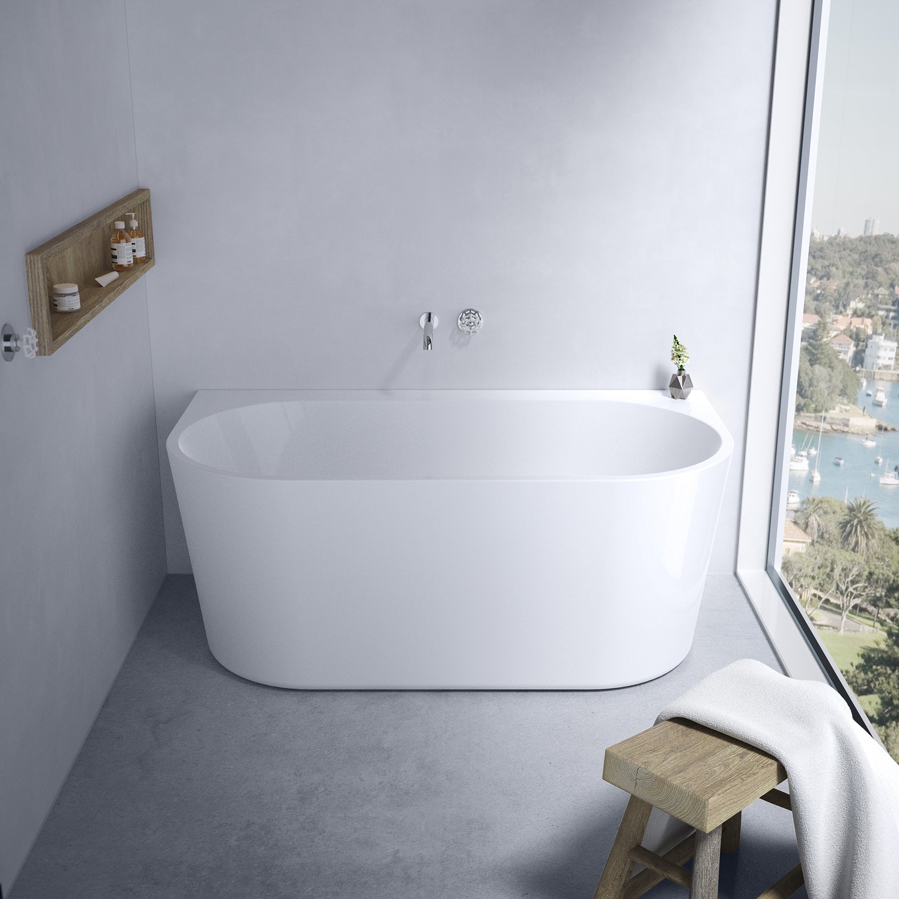Urbane II 1400 Back To Wall Bath