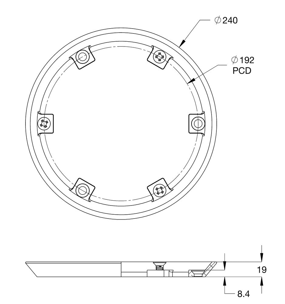 Galv Clamp Ring for Roof/Floor Body
