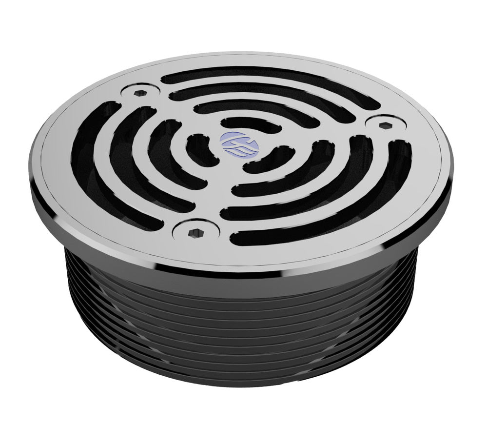HeelGrate® Stainless Steel Floor Drain Grate Round Assembly 100x80 BSP