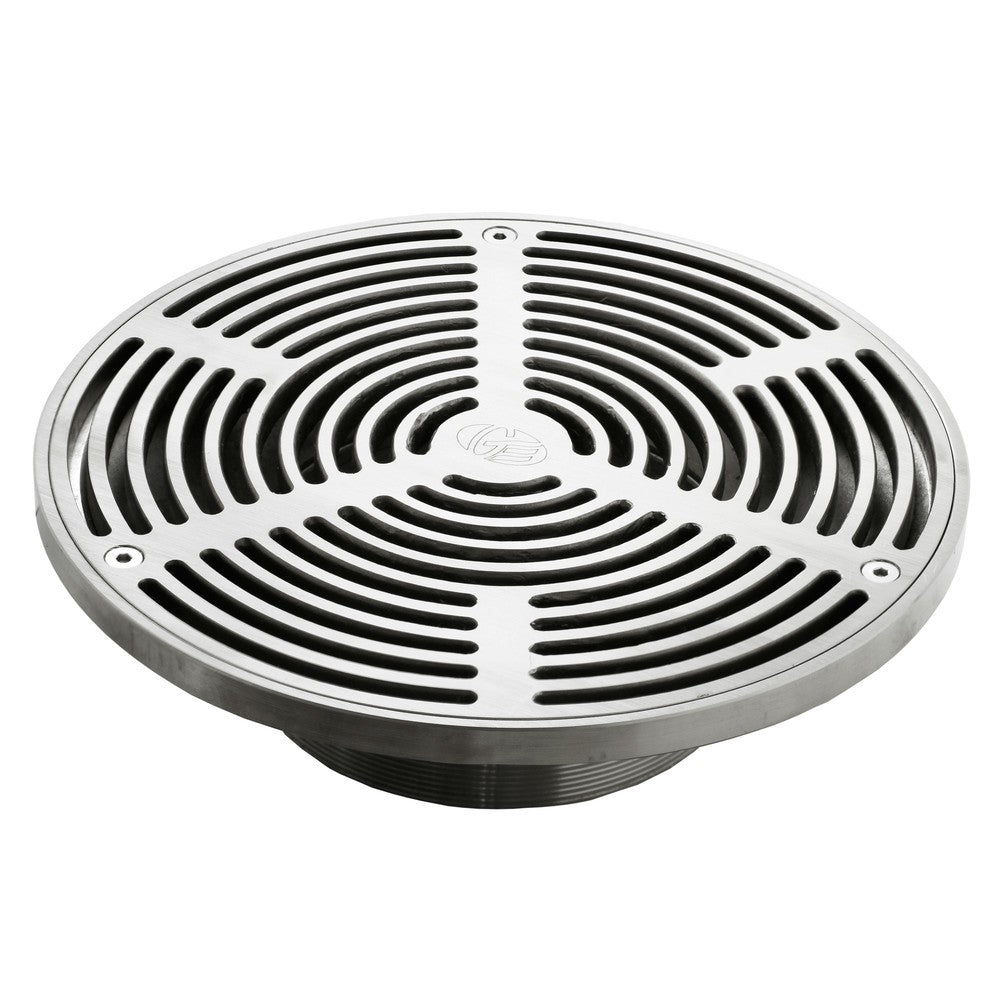 HeelGrate® Stainless Steel Floor Drain Grate Assembly Round 300x150BSP