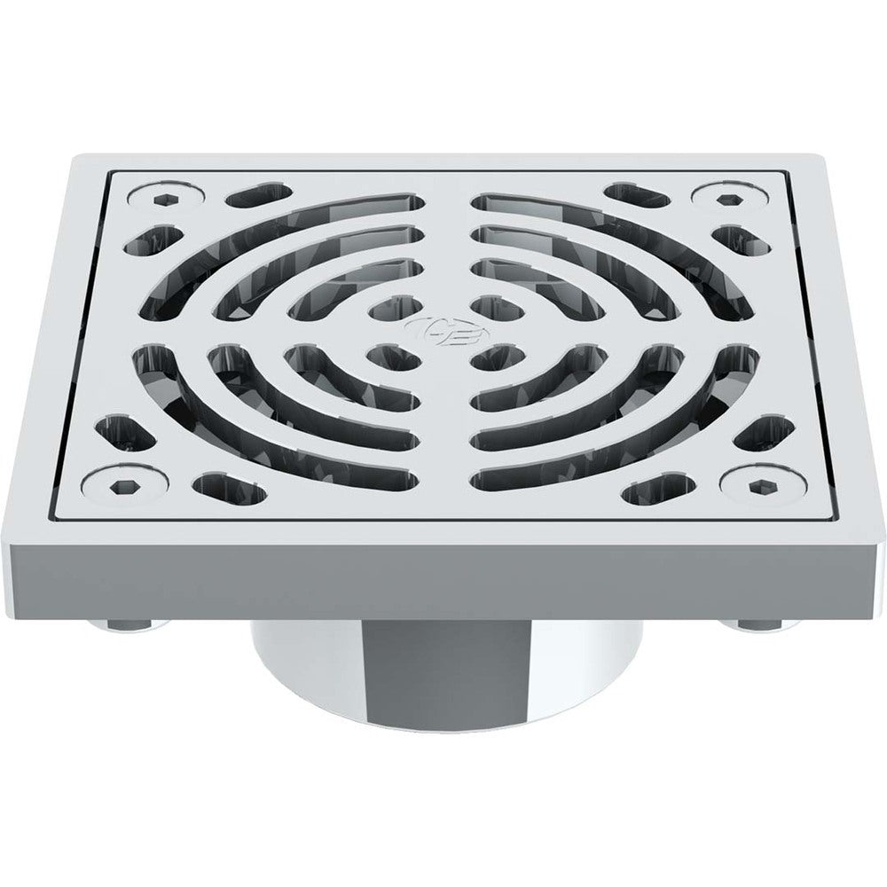 HeelGrate® Stainless Steel Floor Drain Grate Square 100x50 PVC Slip-in