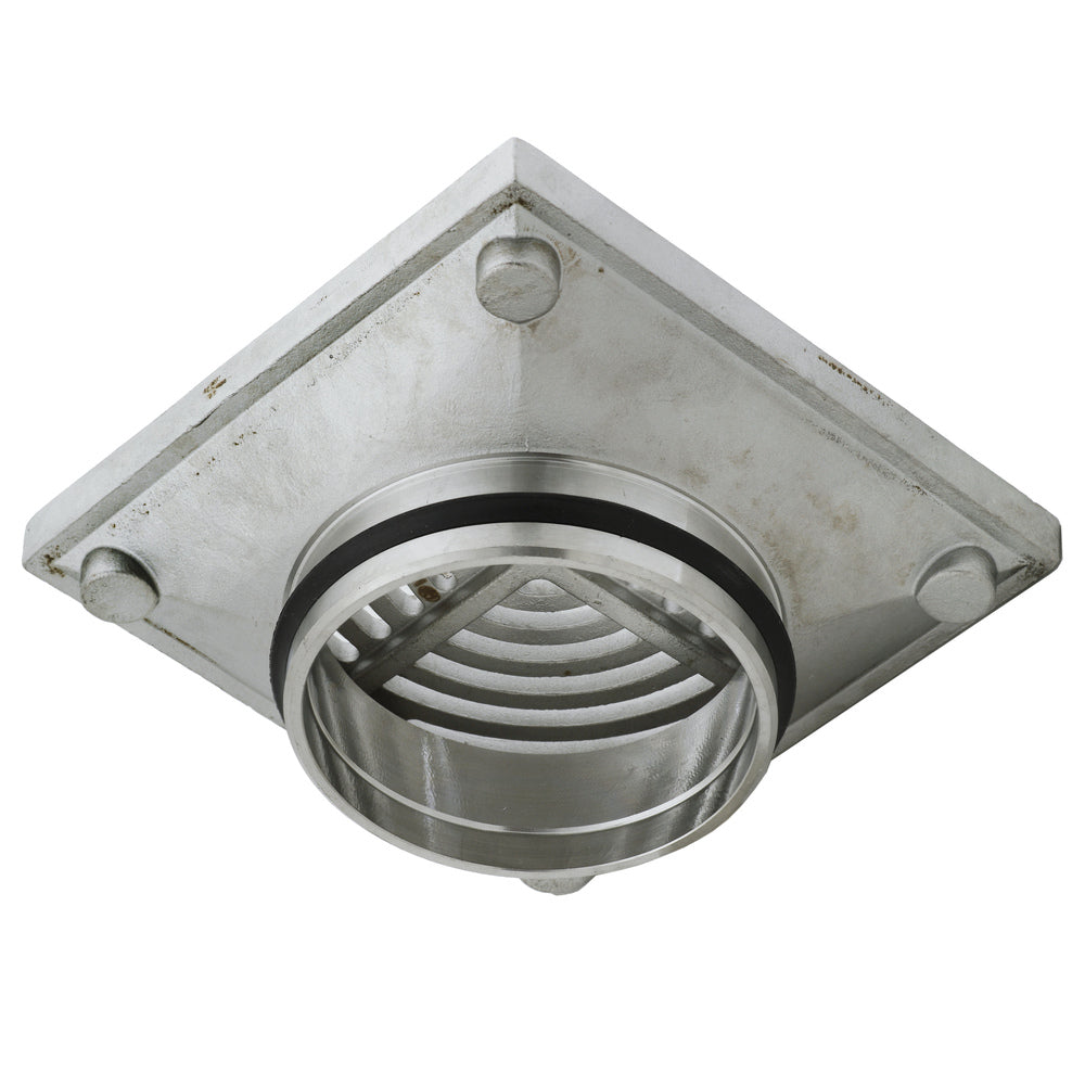 HeelGrate® Stainless Steel Floor Drain Grate Square 150x100 PVC/HDPE/CU Slip-In