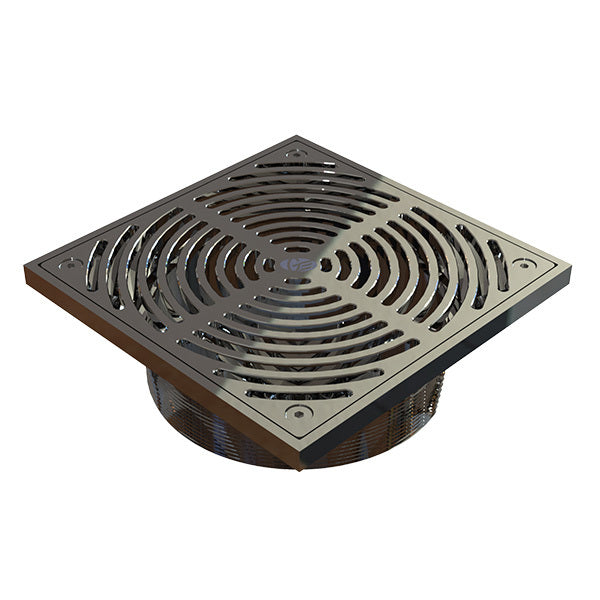 HeelGrate® SS316 Floor Drain Grate Square 200x150 BSP