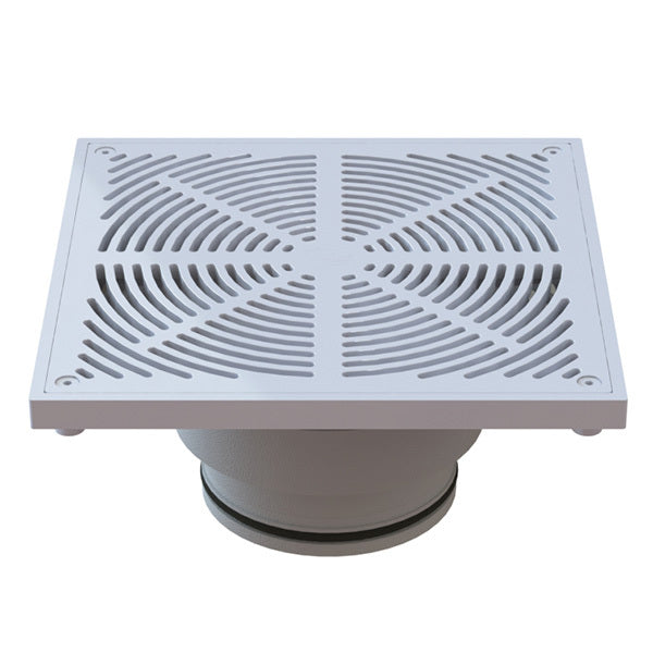 HeelGrate® Stainless Steel Floor Drain Grate Square 300x150PVC/HDPE Slip-In