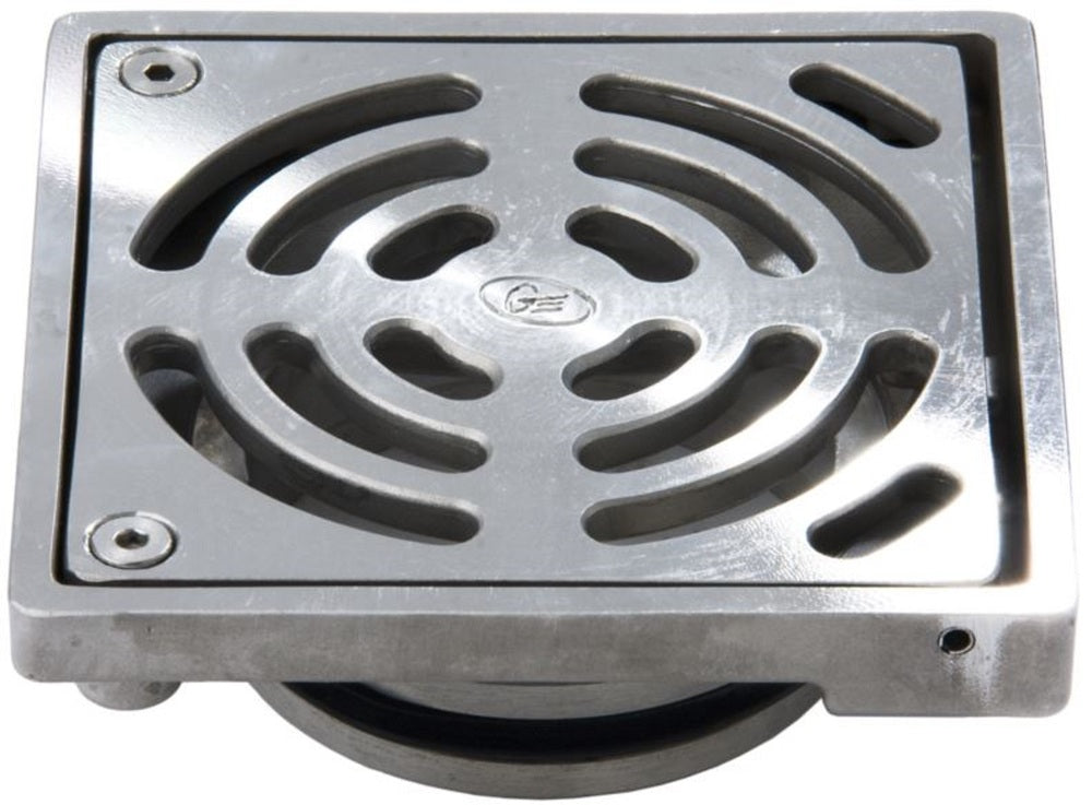 Stainless Steel Floor Drain Grate Square 300 x 150 PVC/HDPE Slip-In