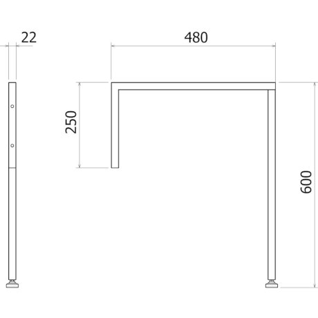 Cleaners Sink Wall Mounting legs (pair)