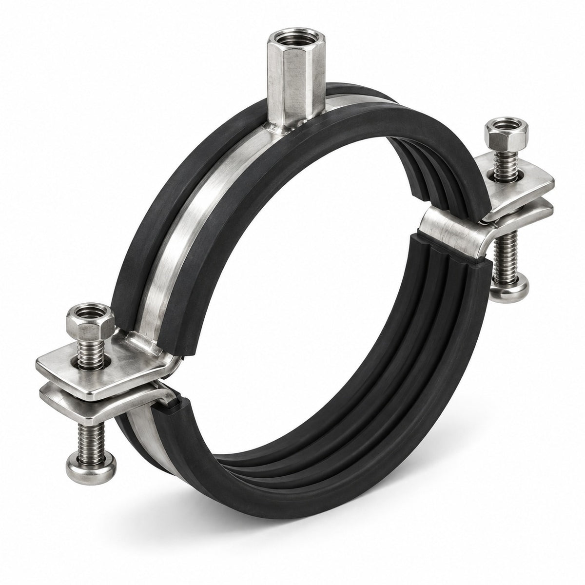 316 stainless steel pipe clamp EPDM rubber lined