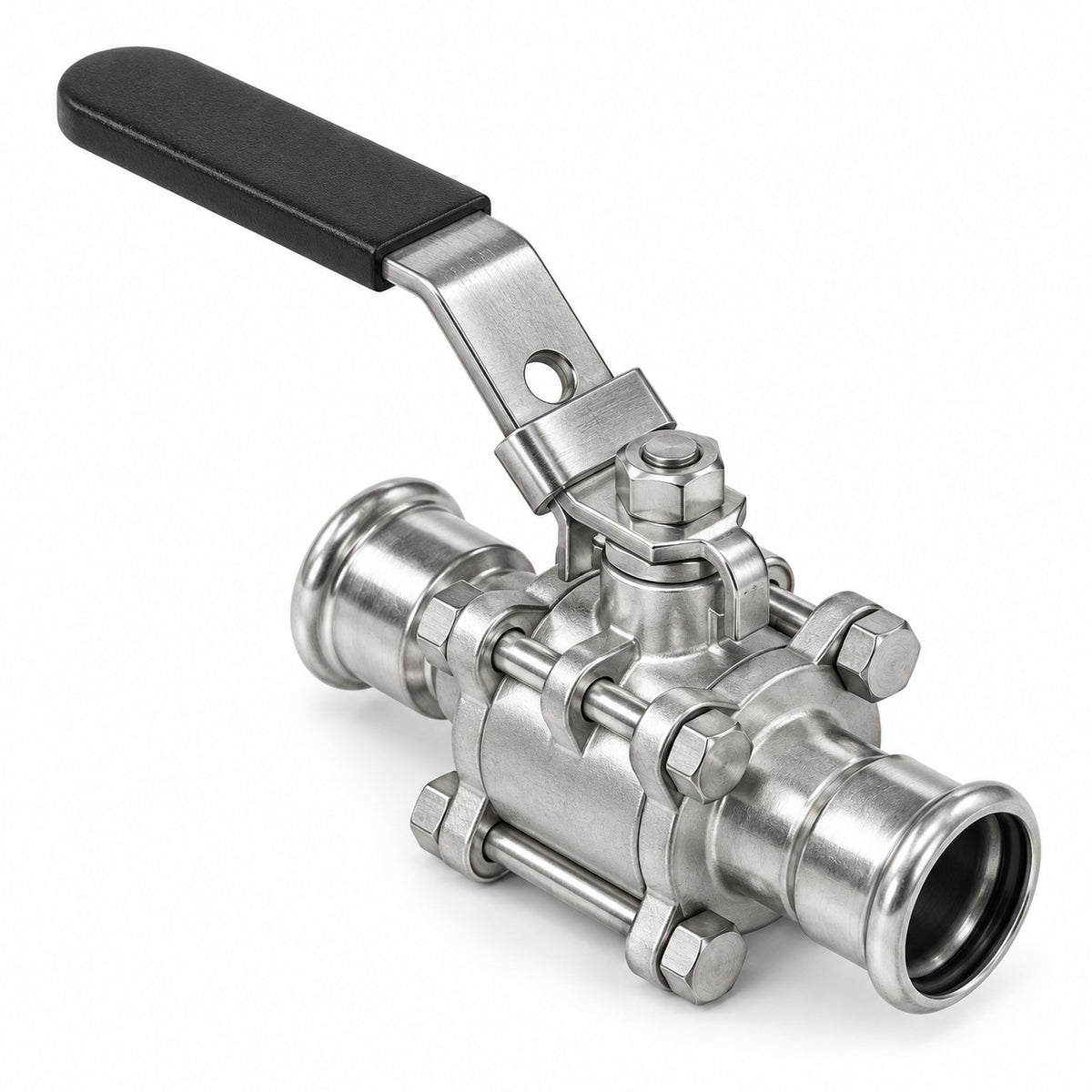 316 stainless steel 3 piece press ball valve