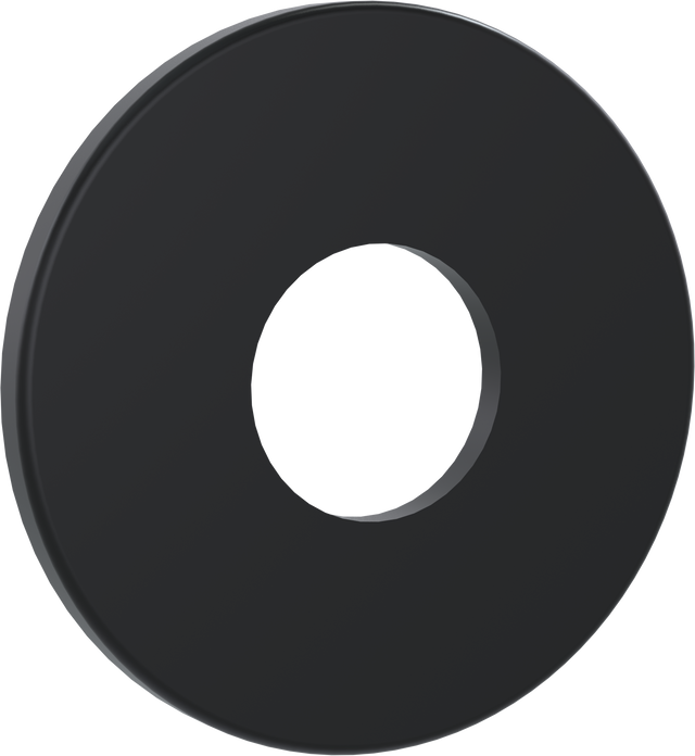 Matte Black Flat Wall Flange - Round