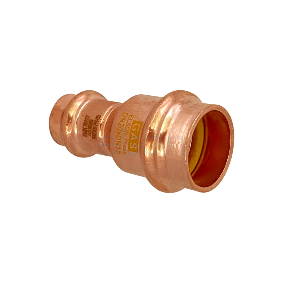 Copper pipe fitting on a white background