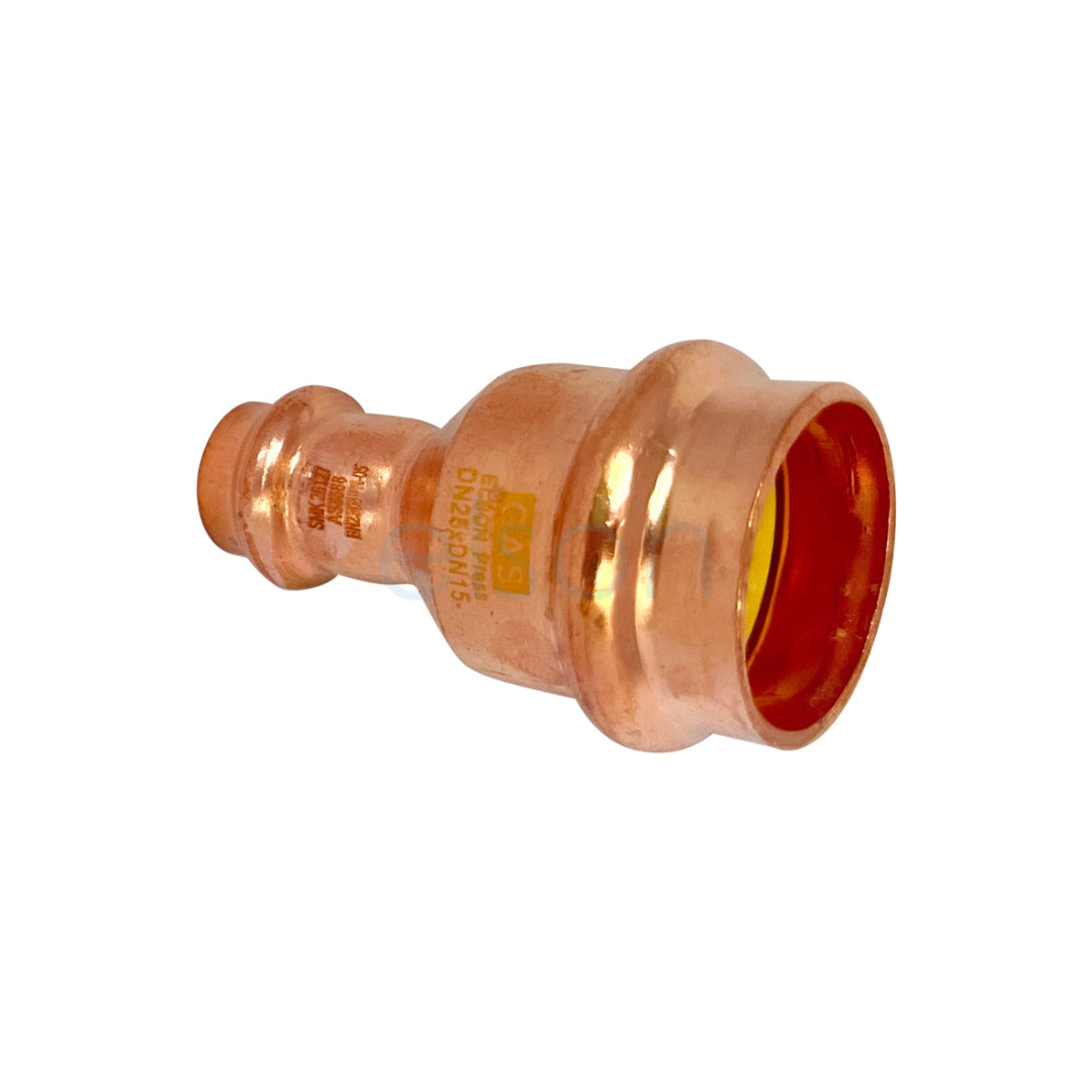 Copper fitting on a white background