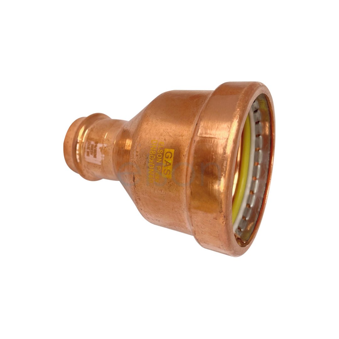 Bronze gas fitting on a white background