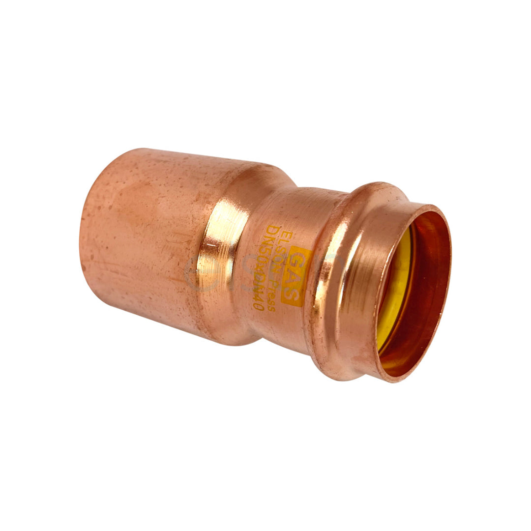 Copper pipe fitting on a white background