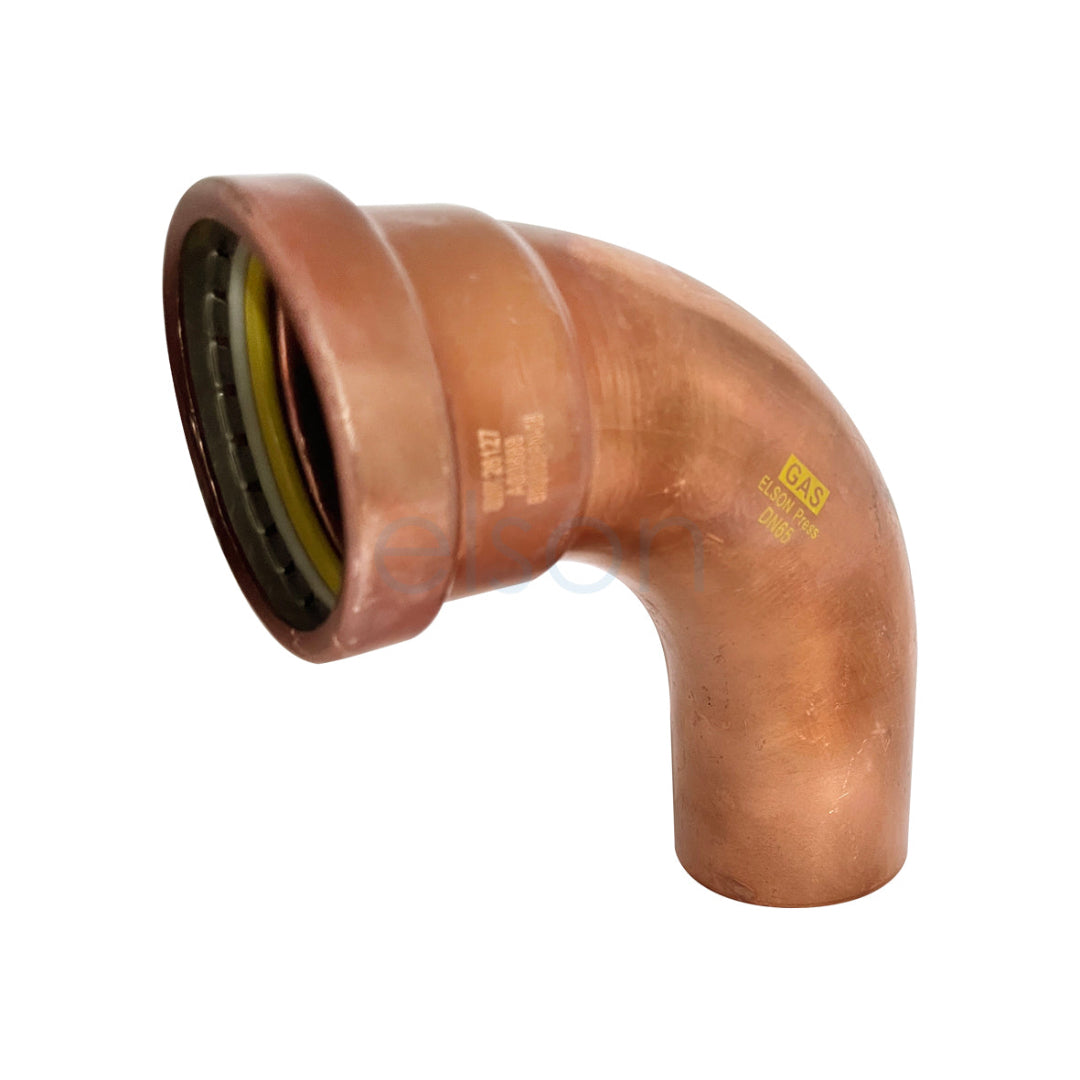 Copper pipe fitting on a white background