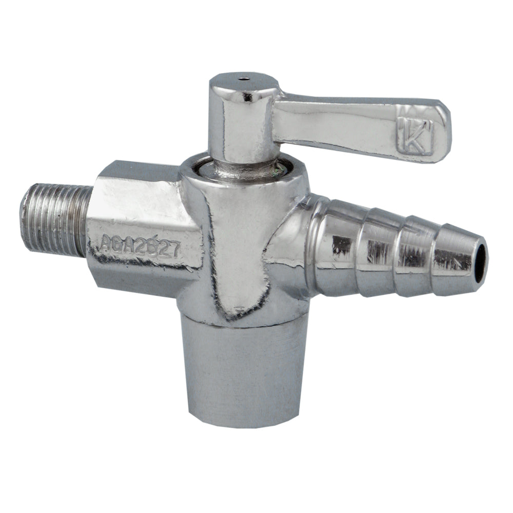 GalvinLab® Chrome Plated Brass Lab Lever Gas Tap - Straight