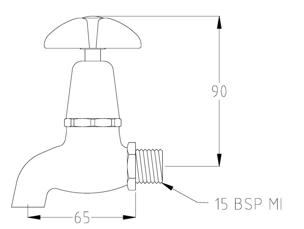 Ezy-Twist® CP-BS Cam Action Standard Bib Tap - Cold