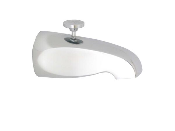 Economy Reverse Flow Bath/Shower Diverter Spout - DR Brass, Push/Pull, Chrome |36-0307