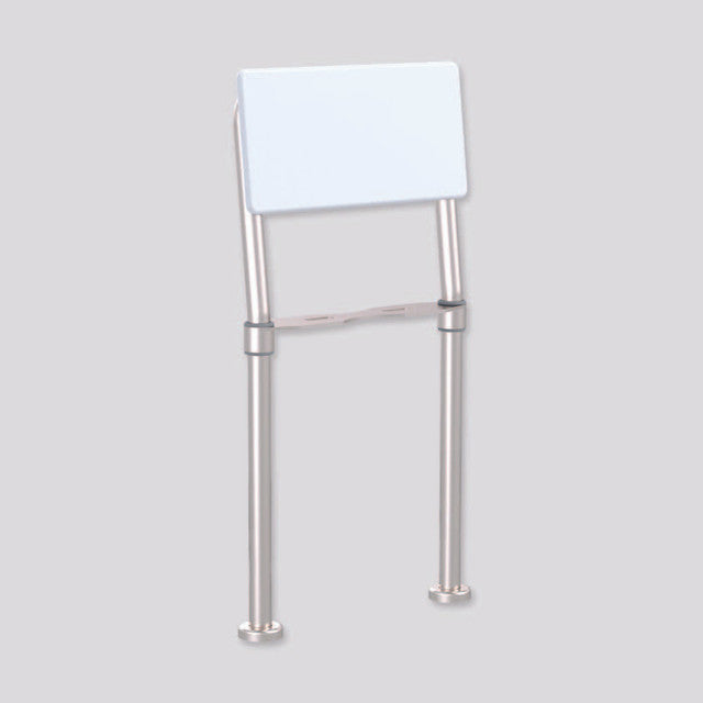 Clam® Flange Floor Mounted Backrest Brushed Stainless