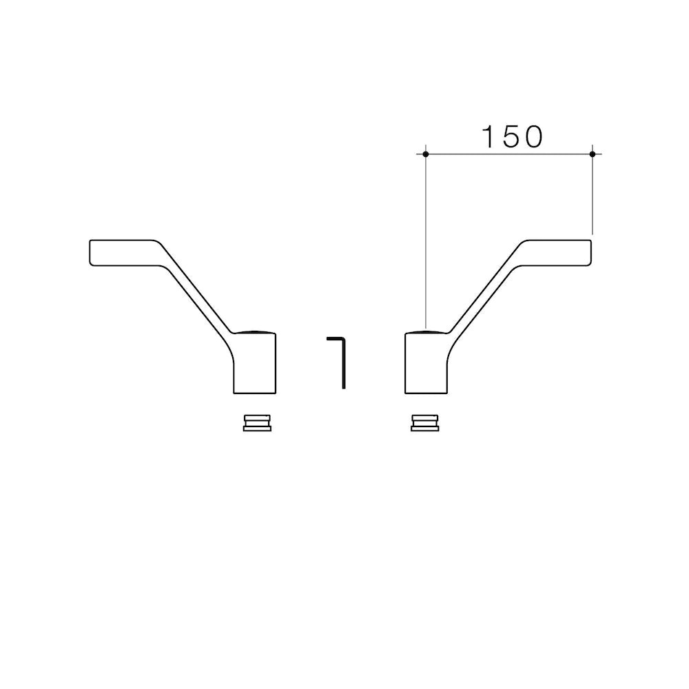 G Series+ Lever Sub-Assembly Handles - 150 Mm