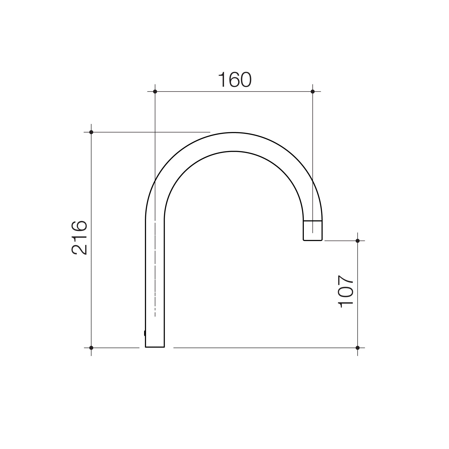 G Series+ Exposed Sink Outlet - 200mm