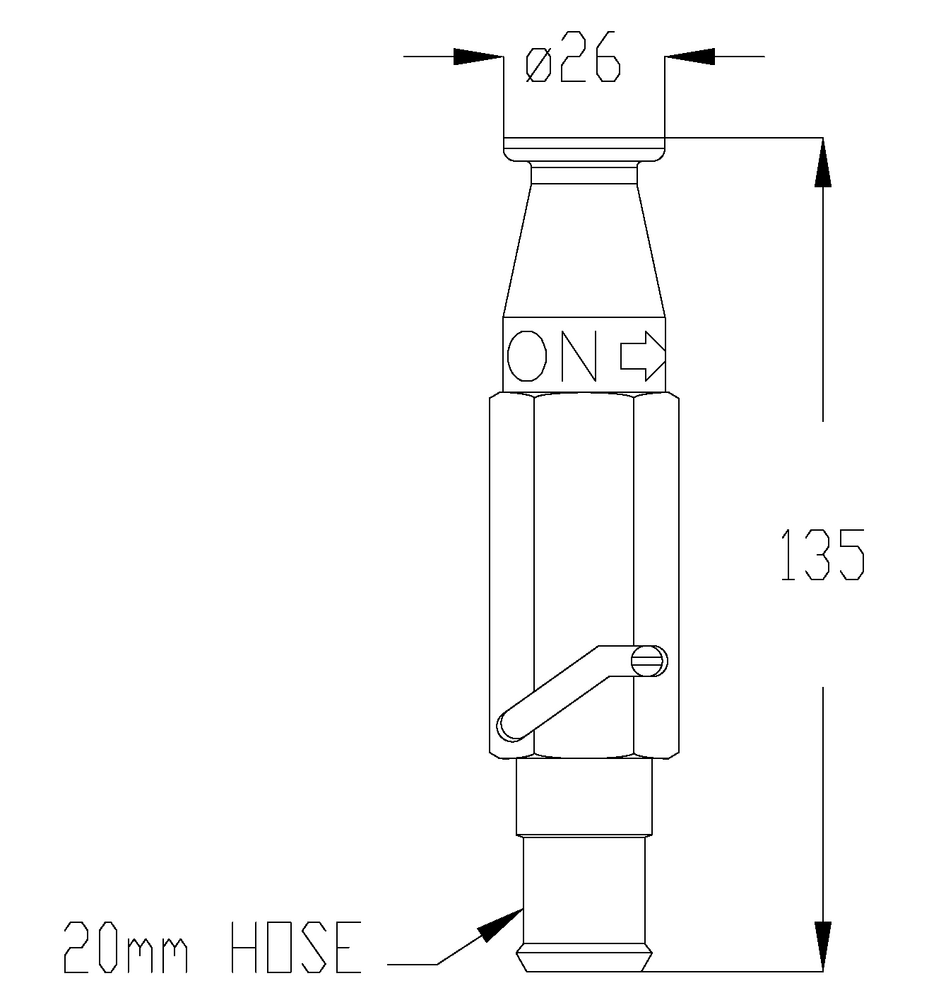 Brass Fire Hose Reel Nozzle Type 1 (Jet)